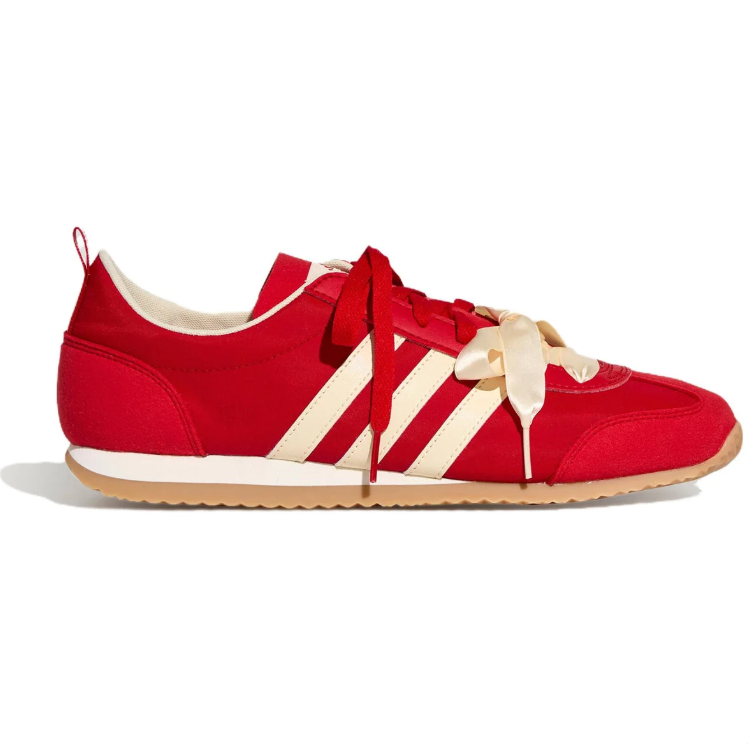 adidas Low-Top Sneakers – Red & Cream Ribbon Detail