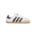 adidas Low-Top Sneakers – White & Black with Woven Sole Detail