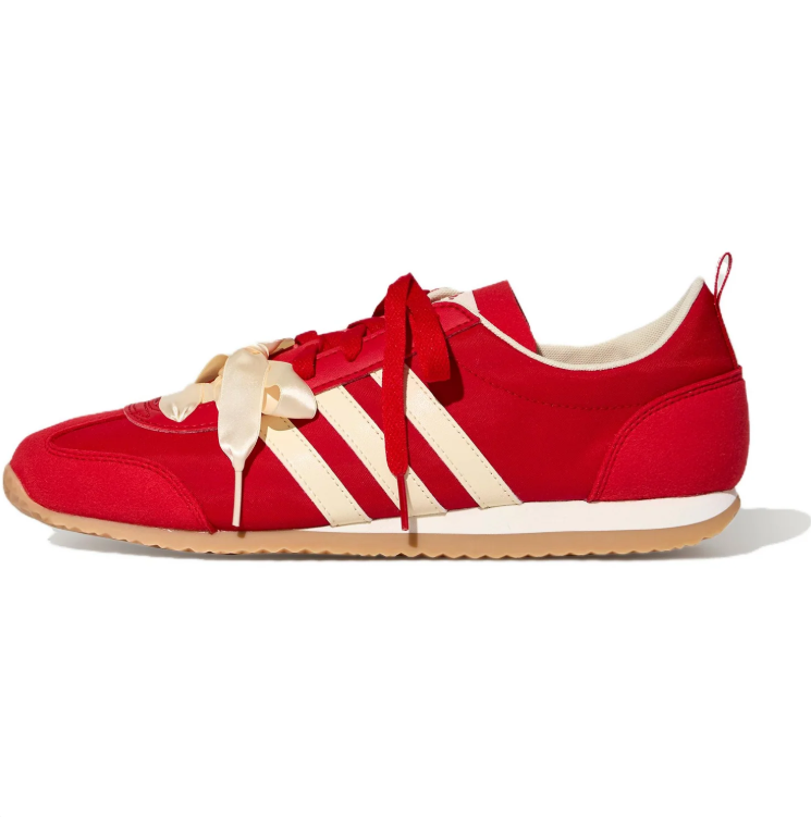 adidas Low-Top Sneakers – Red & Cream Ribbon Detail