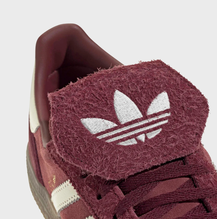 adidas Low-Top Sneakers – Burgundy & Cream Fold-Over Tongue