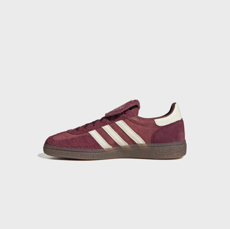adidas Low-Top Sneakers – Burgundy & Cream Fold-Over Tongue