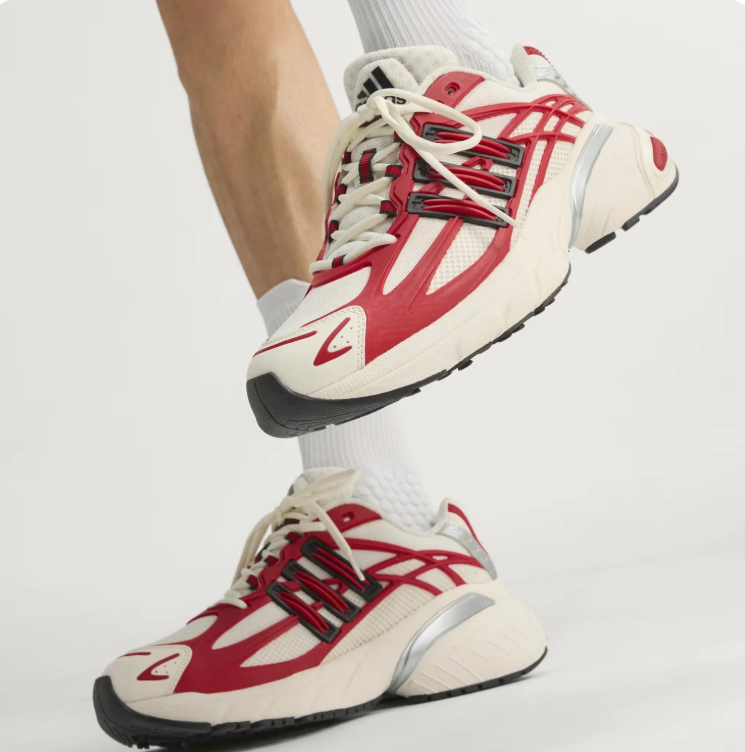 adidas  Sneakers – White, Red & Silver
