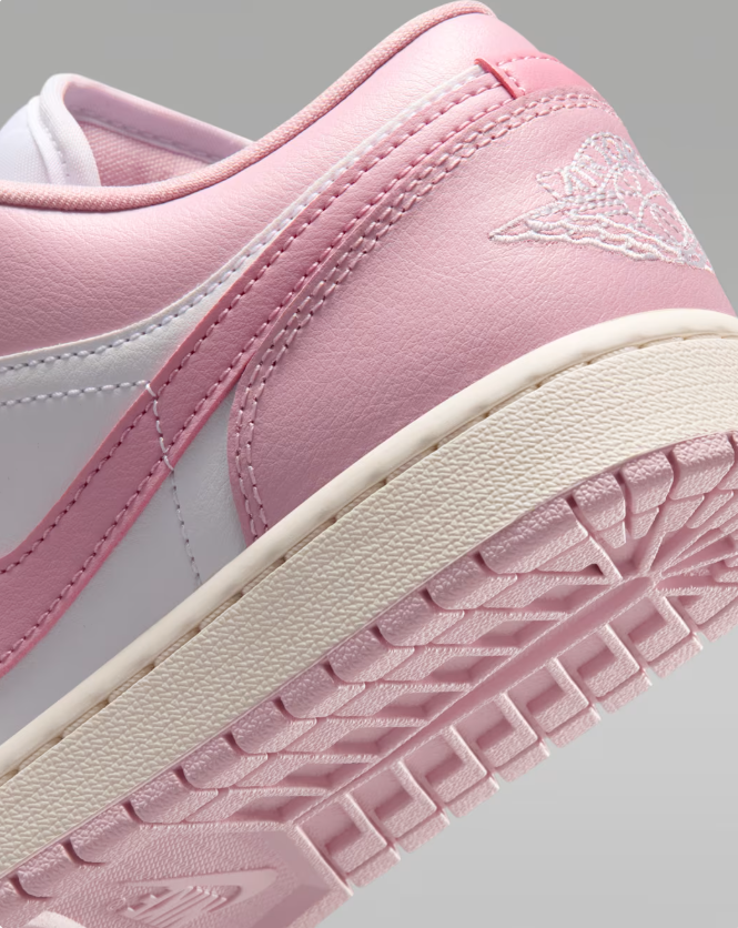 Jordan Low-Top Sneakers – Pink & White with Cream Midsole