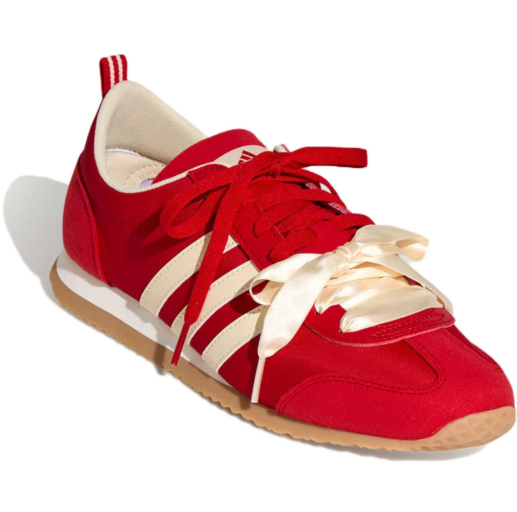 adidas Low-Top Sneakers – Red & Cream Ribbon Detail