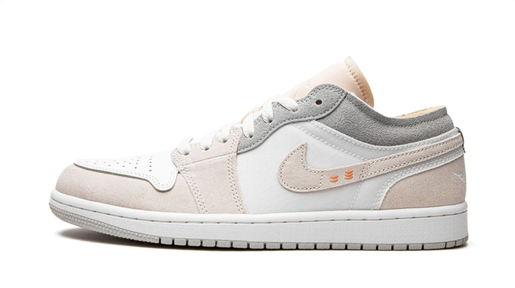 Jordan Low-Top Sneakers – White, Beige & Grey