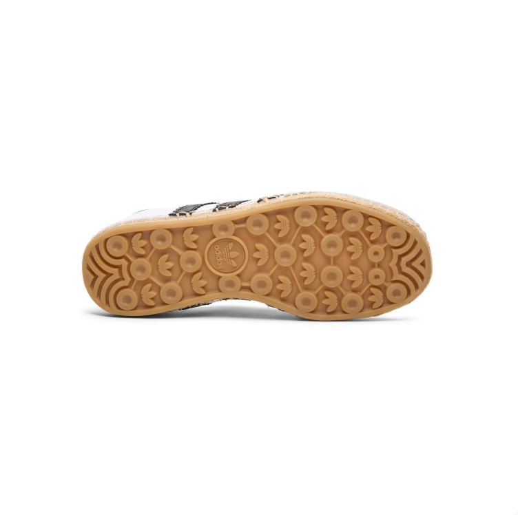 adidas Low-Top Sneakers – White & Black with Woven Sole Detail