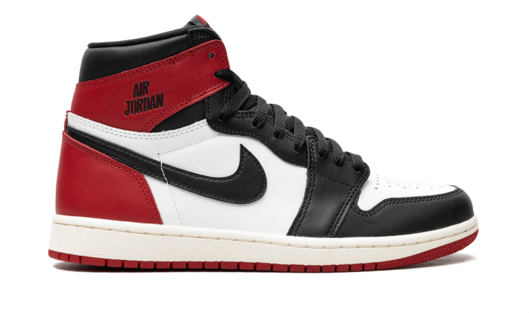 Jordan High-Top Sneakers – Black, White & Red