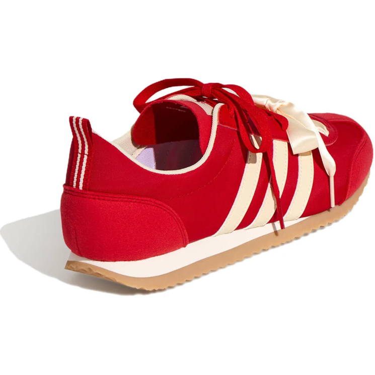 adidas Low-Top Sneakers – Red & Cream Ribbon Detail