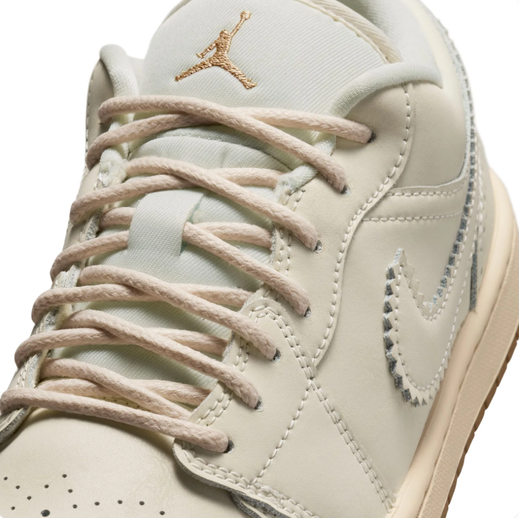 Jordan Low-Top Sneakers – Cream & Gum with Tassel Detail