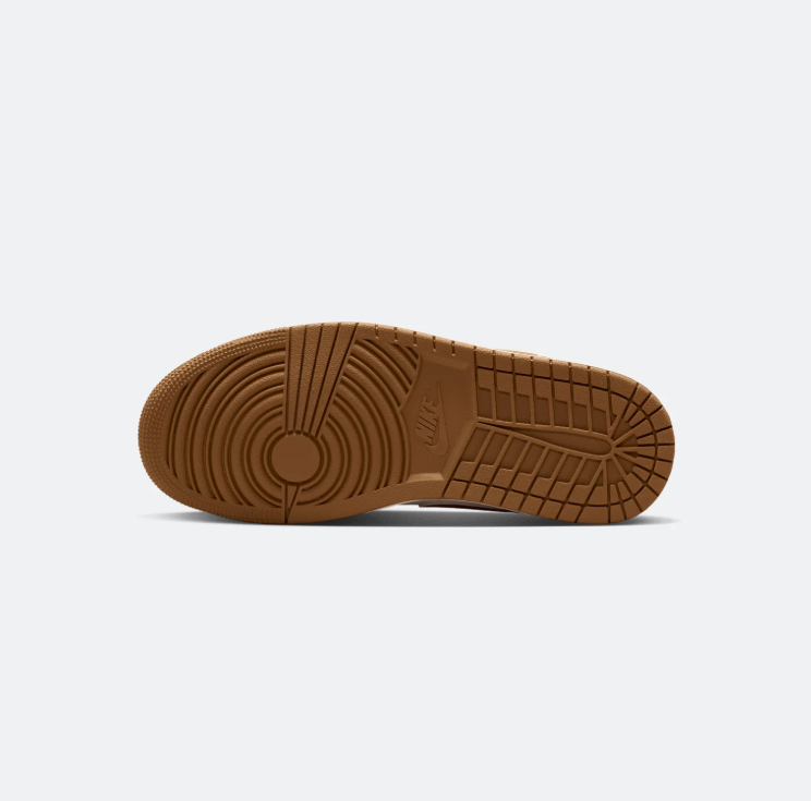 Jordan Low-Top Sneakers – Pink, White & Brown with Gum Sole