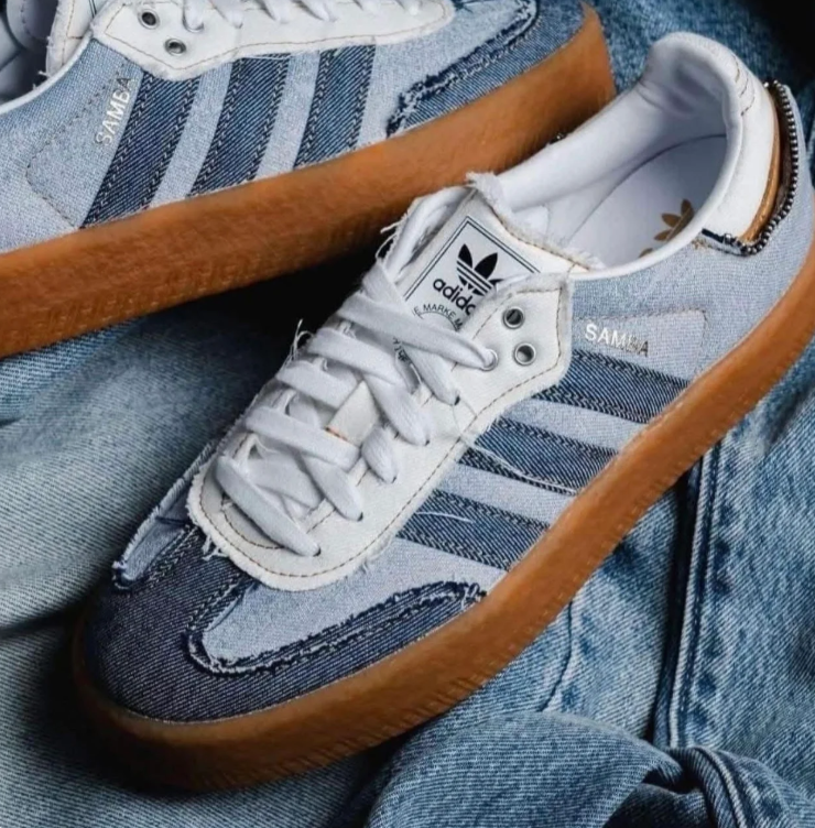adidas Low-Top Sneakers – Blue Denim & Gum