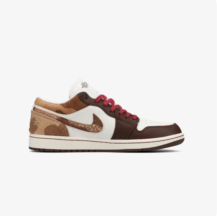 Jordan Low-Top Sneakers – Brown & White