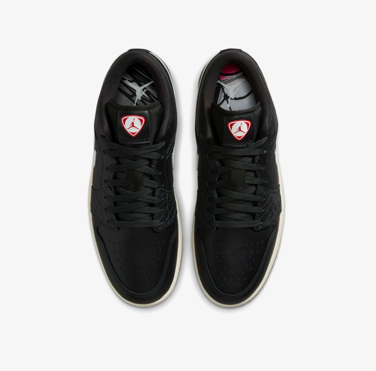 Jordan Low-Top Sneakers – Black & White Quilted Detail